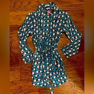 Penguin Fleece Women’s Robe - Blue